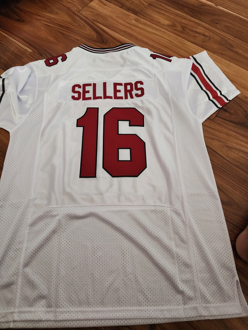 White & Red 'Sellers 16' Athletic Jersey - Home Games